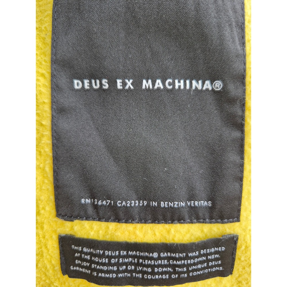 Deus Ex Machina Mens Blue Canvas Moto Jacket Embroidered Logo Snap Front XXL - Picture 15 of 16